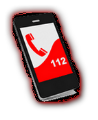 Foto zeigt ein Handy mit der Notruf-Nummer 112